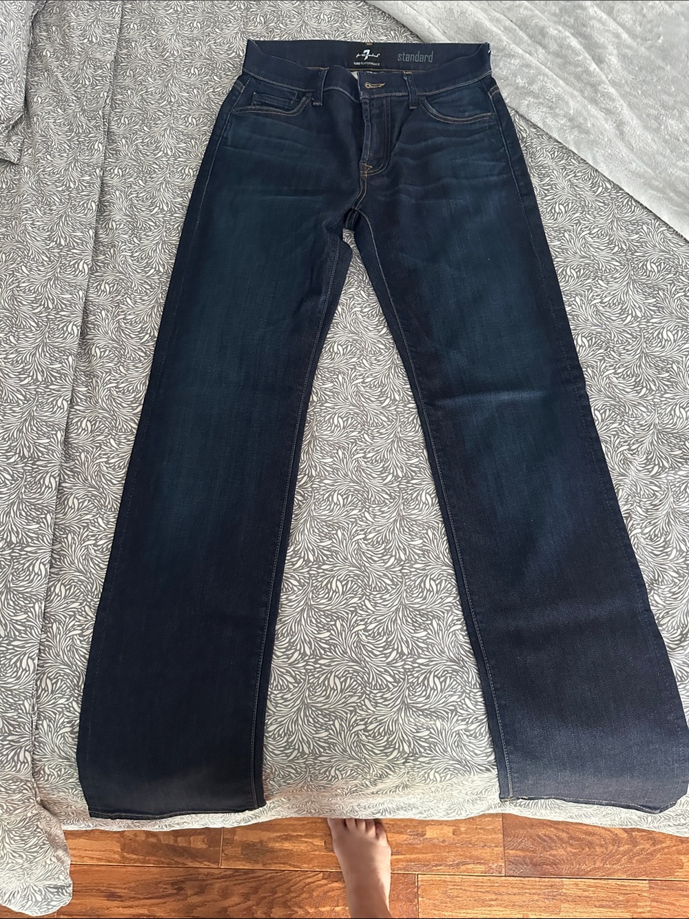 7 For All Mankind Dark Blue Bootcut Jeans